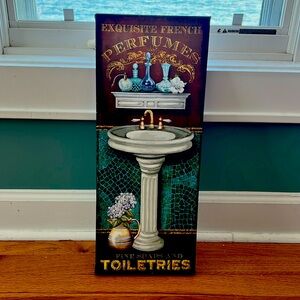 Canvas artwork ~ French Perfume ~ Bathroom Decor